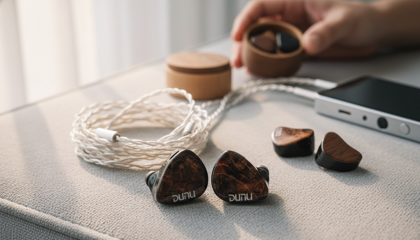 2DD+4BA Hybrid IEMs: Swappable Cable & Wood Plates
