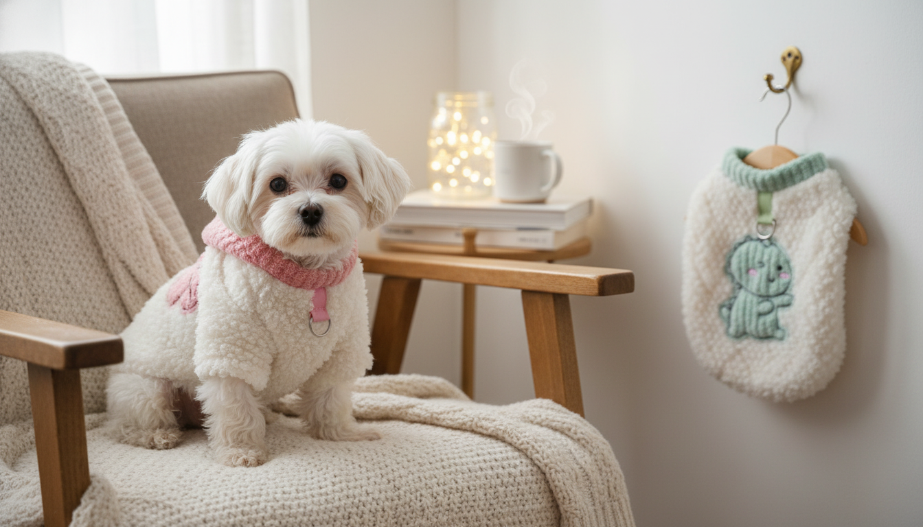 Dinosaur Fleece Dog Hoodie: Cozy Winter Warmth for Small Pets