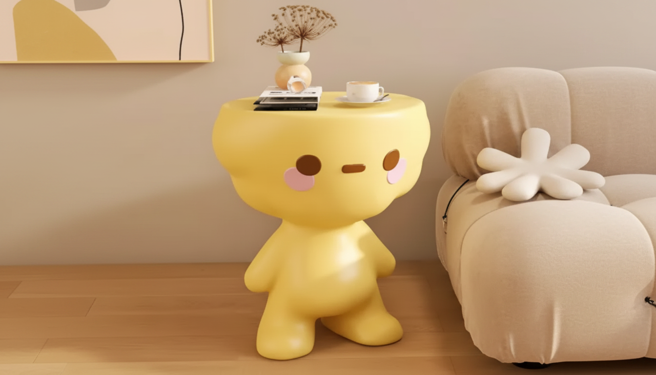 Korean Cartoon Nightstand for Modern Tea & Bedside Storage