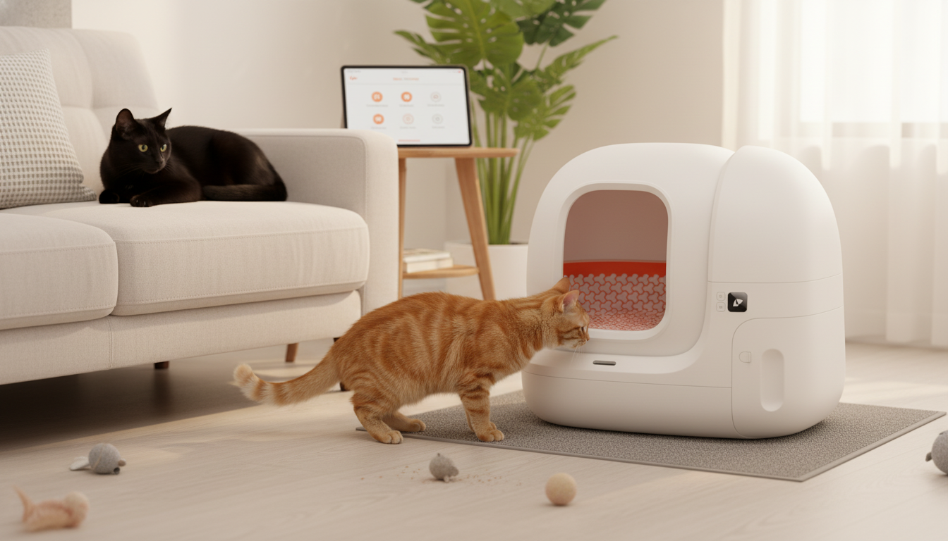 Smart Self-Cleaning Litter Boxes for Multi-Cat Homes