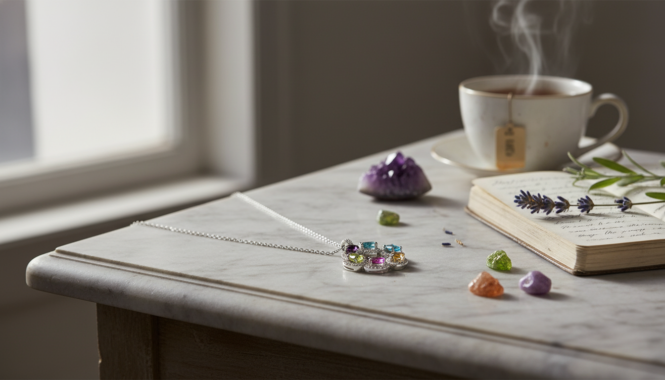 Sterling Silver Multicolor Gem Pendant Necklace Guide