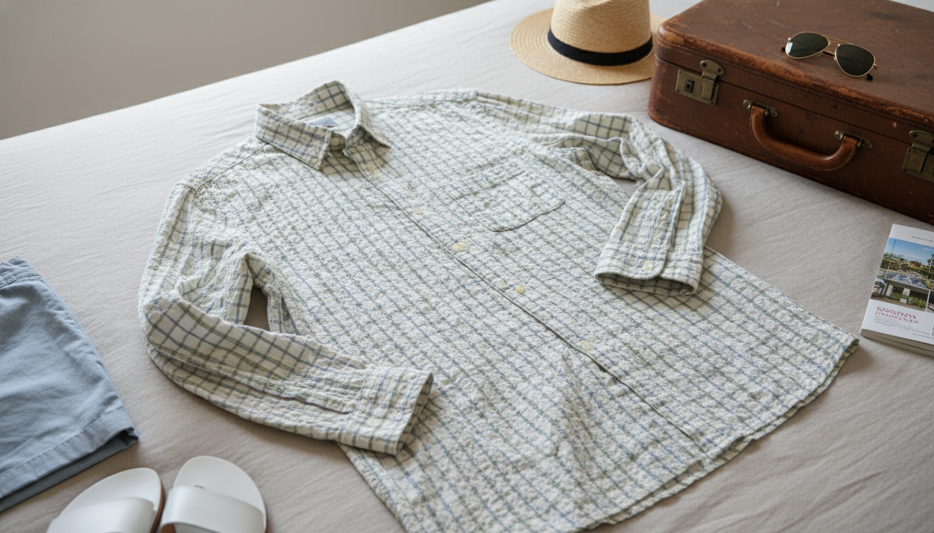 Prada Batista Squared Cotton Shirt: Summer Weight Check